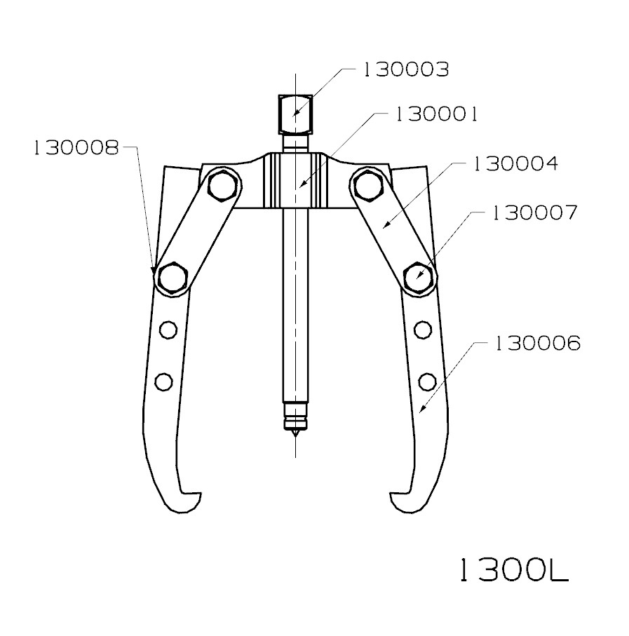 EXTRACTOR FORZA SERIE 1300L0 MECÁNICO DE 2 PATAS LARGAS